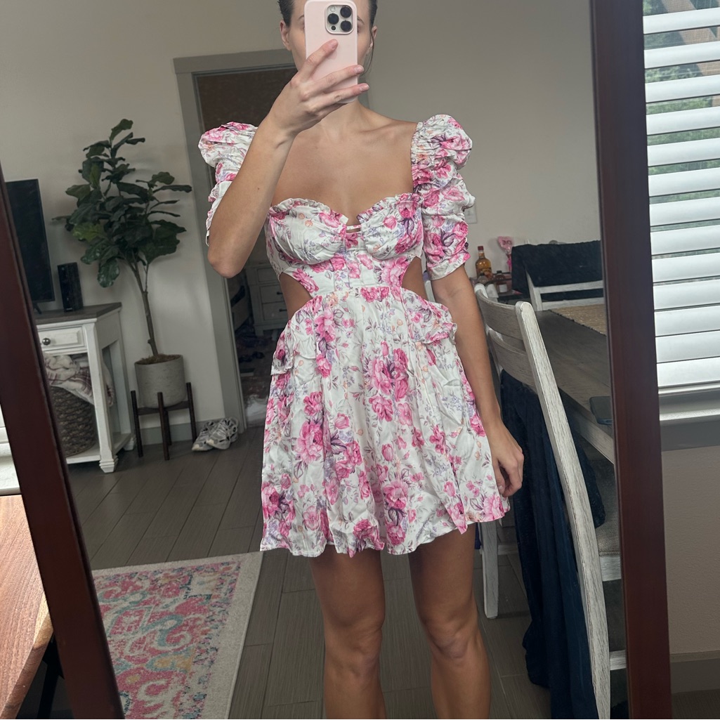 New With Tags For Love And Lemons Lucia Mini Dress In Pink